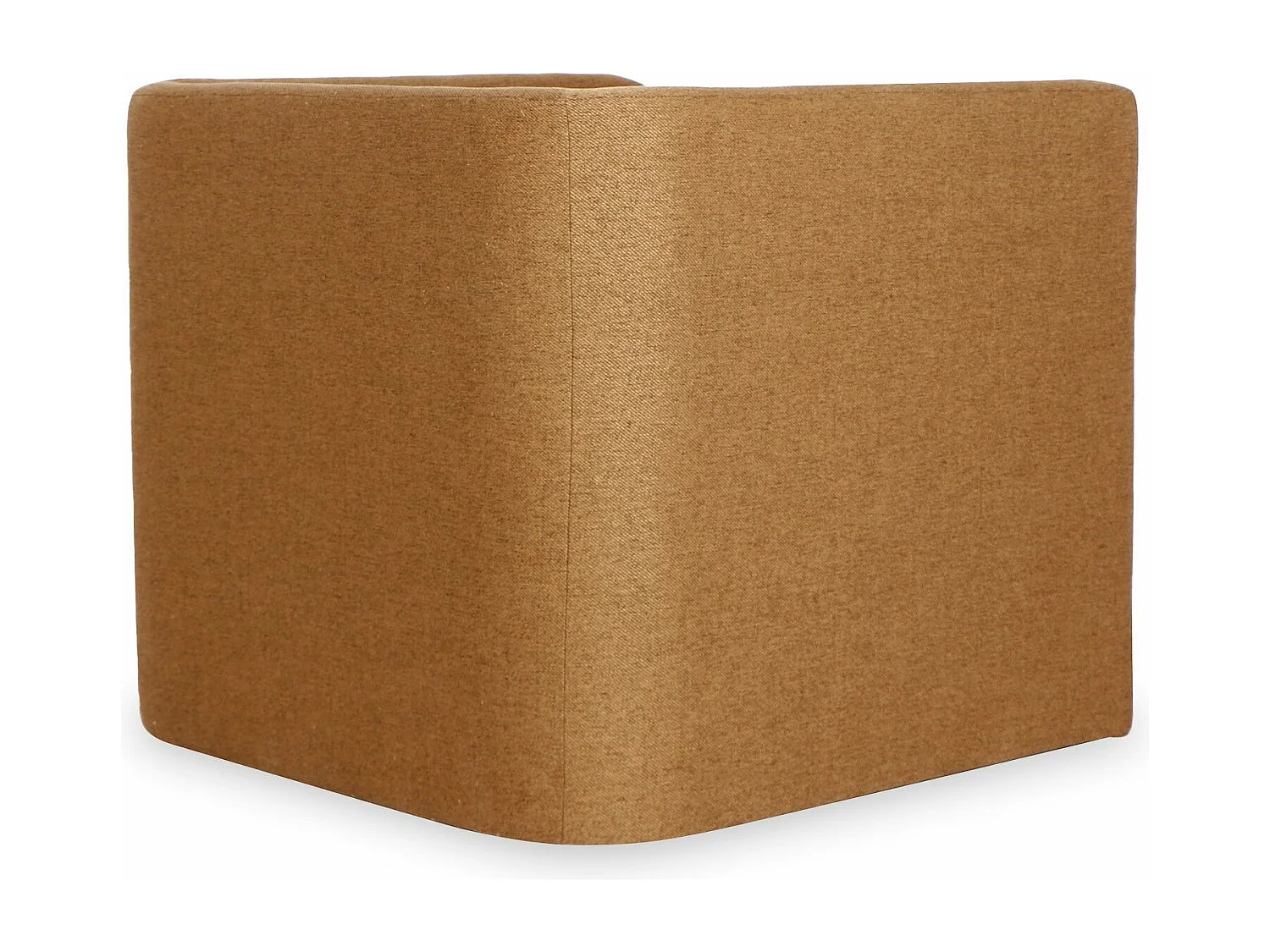 Fauteuil moderne style cubique Fredonia Tissu Marron