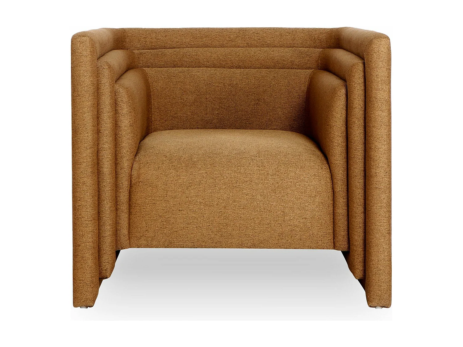 Fauteuil moderne style cubique Fredonia Tissu Marron