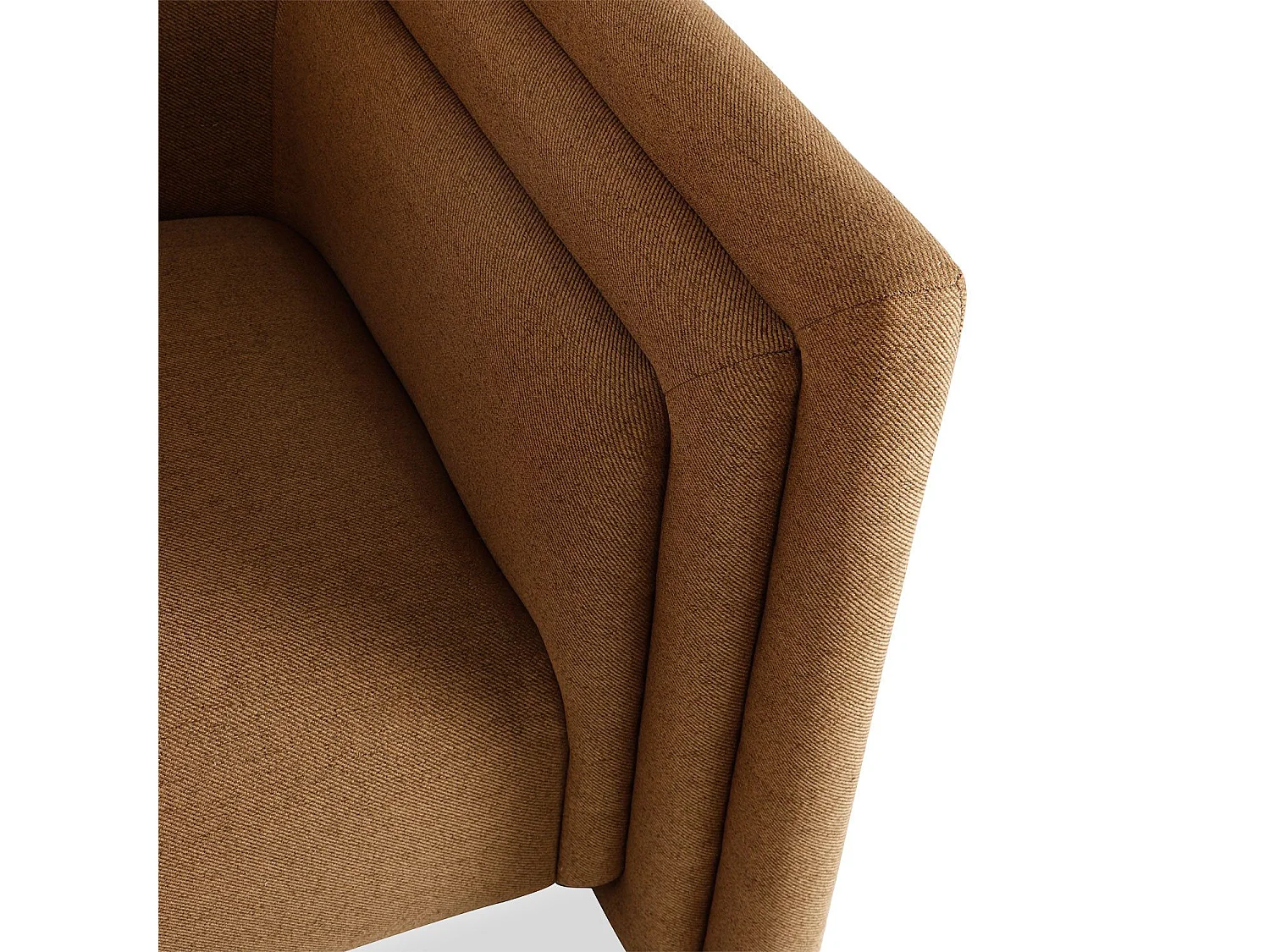 Fauteuil moderne style cubique Fredonia Tissu Marron