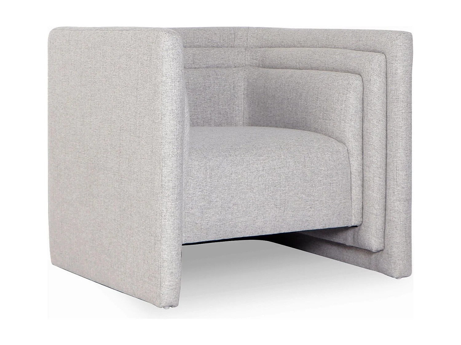Fauteuil moderne style cubique Fredonia Tissu Gris