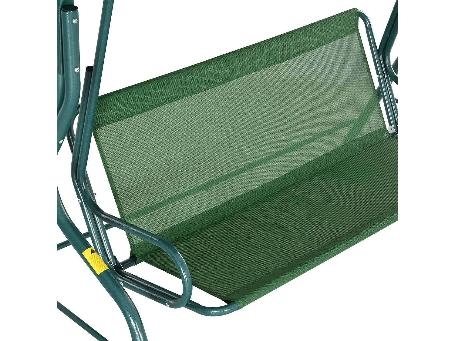 Balancelle de jardin 3 places coussins assise dossier vert blanc rayé