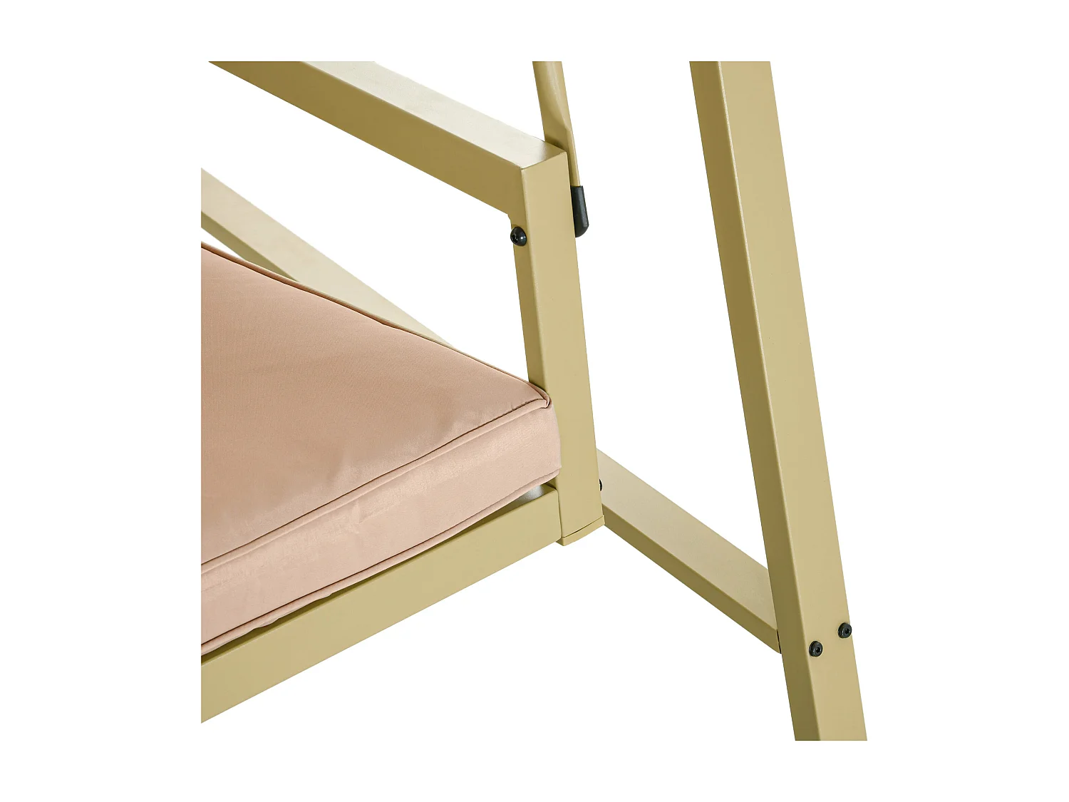 Balancelle de jardin 3 places toit inclinaison réglable épais coussins amovibles polyester acier époxy beige