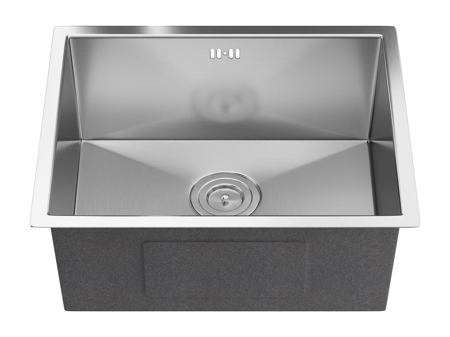 Lava-loiça em aço inoxidável 55x45 cm cinza - SOELA