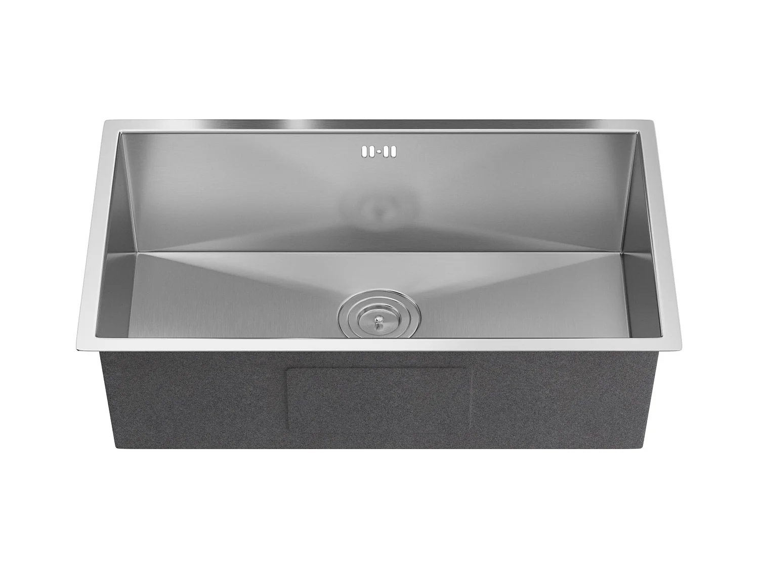 Evier en acier inoxydable - 76x45 cm - Gris - SOELA