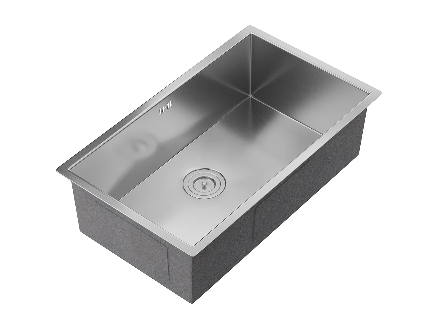 Fregadero de acero inoxidable - 76x45 cm - Gris - SOELA