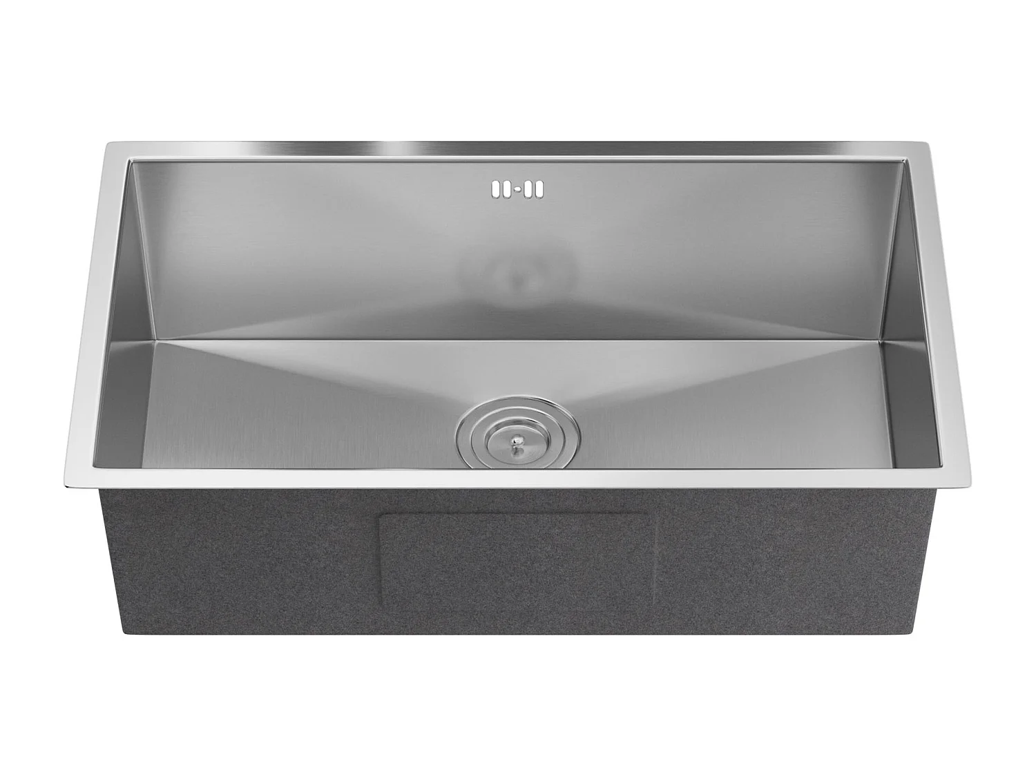 Fregadero de acero inoxidable - 76x45 cm - Gris - SOELA