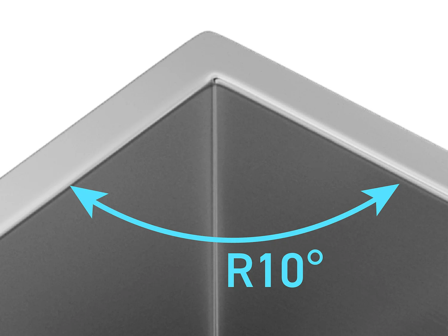 Fregadero de acero inoxidable - 76x45 cm - Gris - SOELA