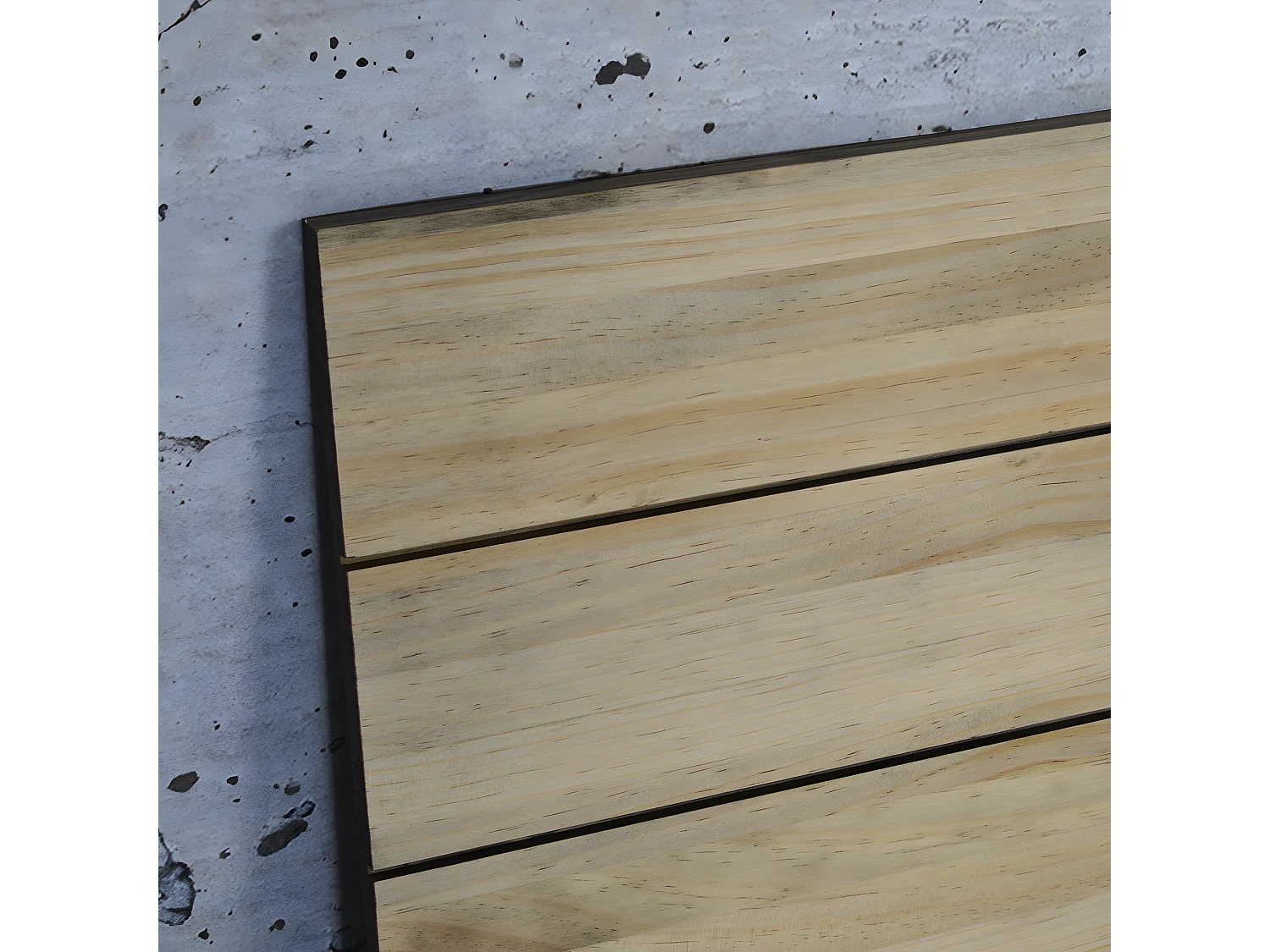 Tête de lit en bois massif de pin.  5 baguettes. 150X60x1,8cm.