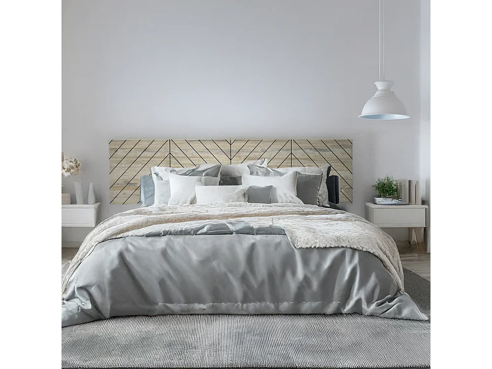 Tête de lit en bois massif de pin. Chevron. 160X60x1,8cm.