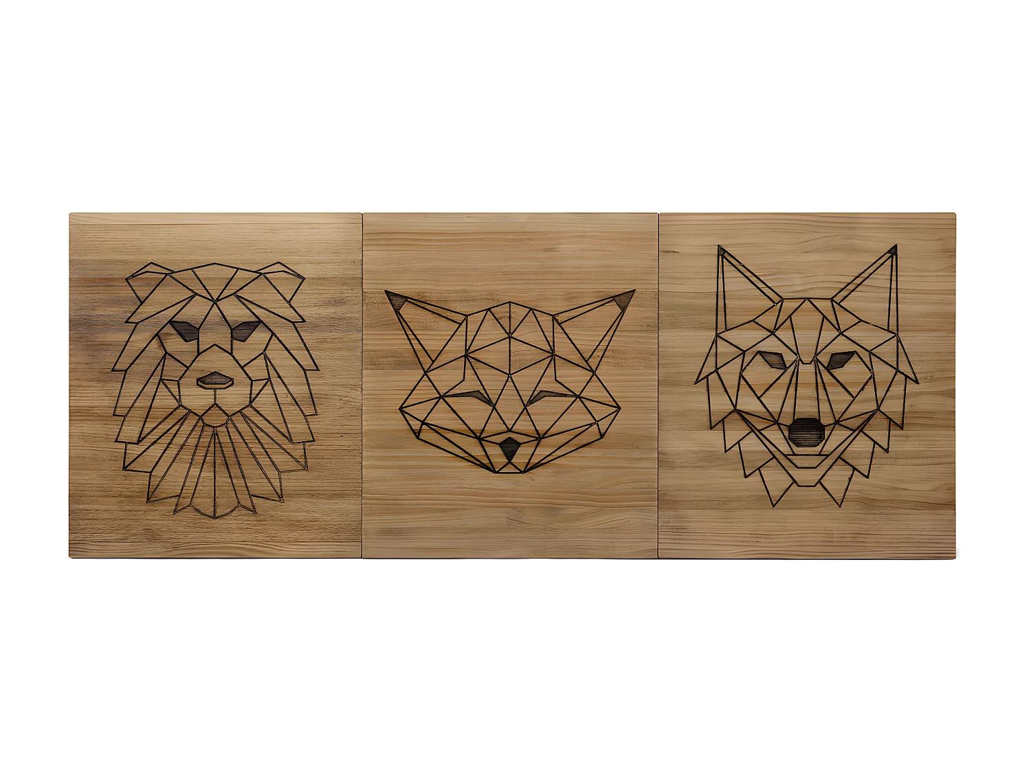 Tête de lit en bois massif de pin. Modèle Animaux 150X60x1,8cm.