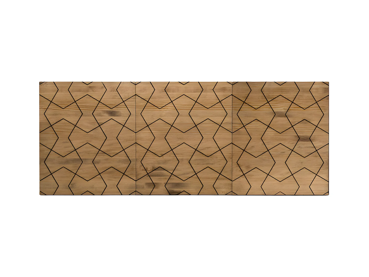 Tête de lit en bois massif de pin. Modèle Optique 150X60x1,8cm.