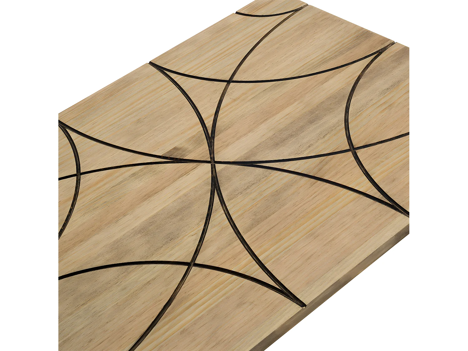 Tête de lit en bois massif de pin. Circles. 160X60cm