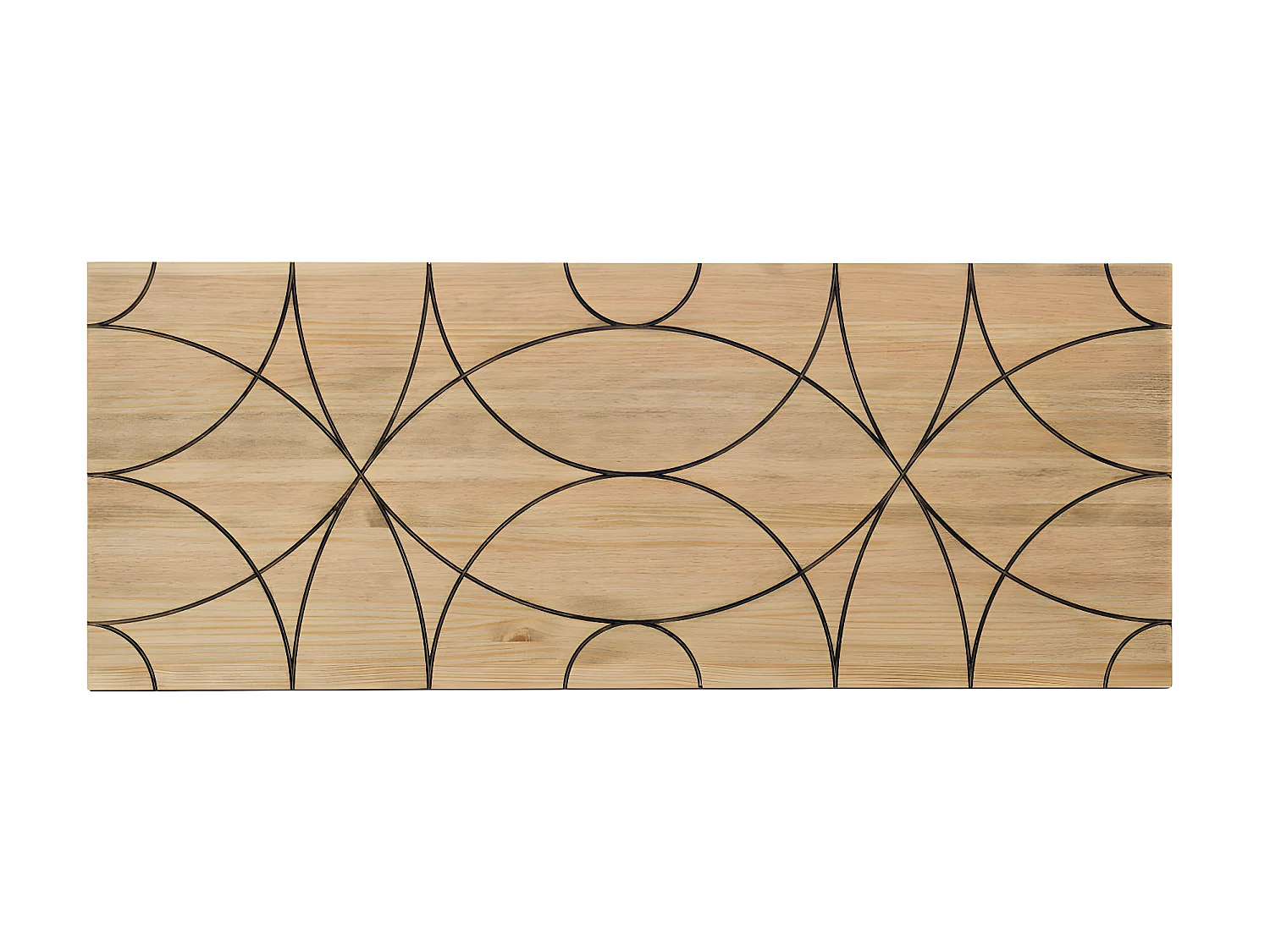 Tête de lit en bois massif de pin. Circles. 160X60cm