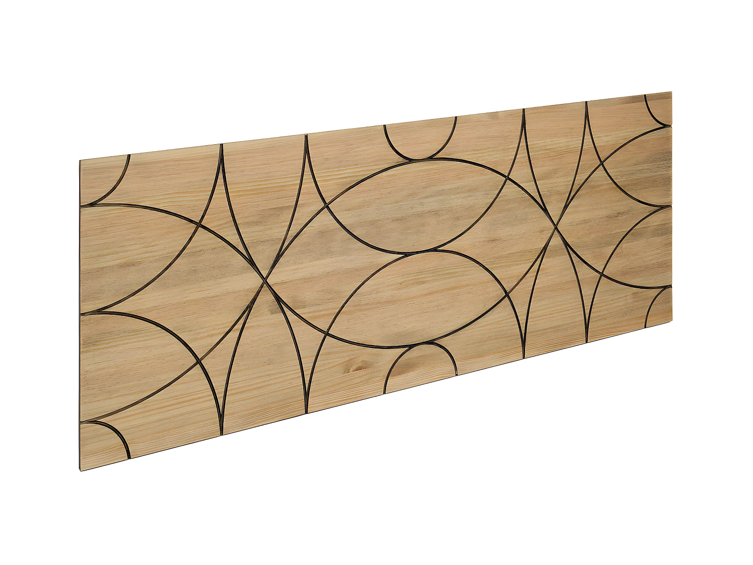 Tête de lit en bois massif de pin. Circles. 160X60cm