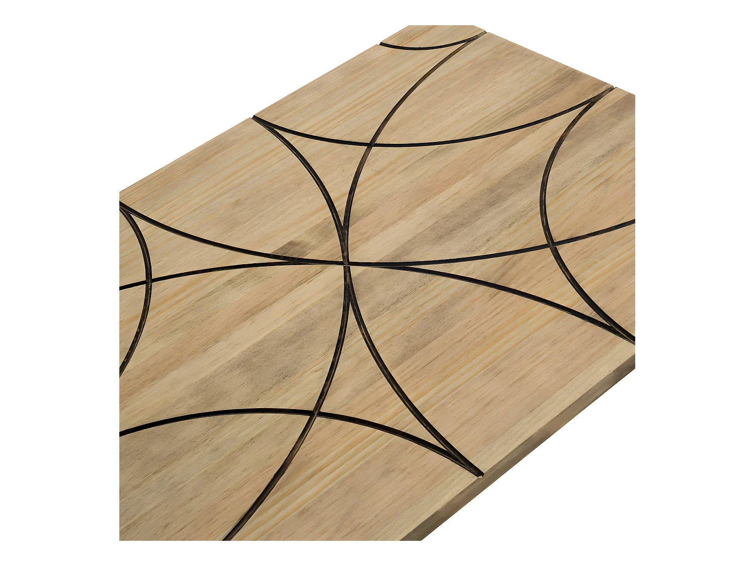 Tête de lit en bois massif de pin. Circles. 160X60cm