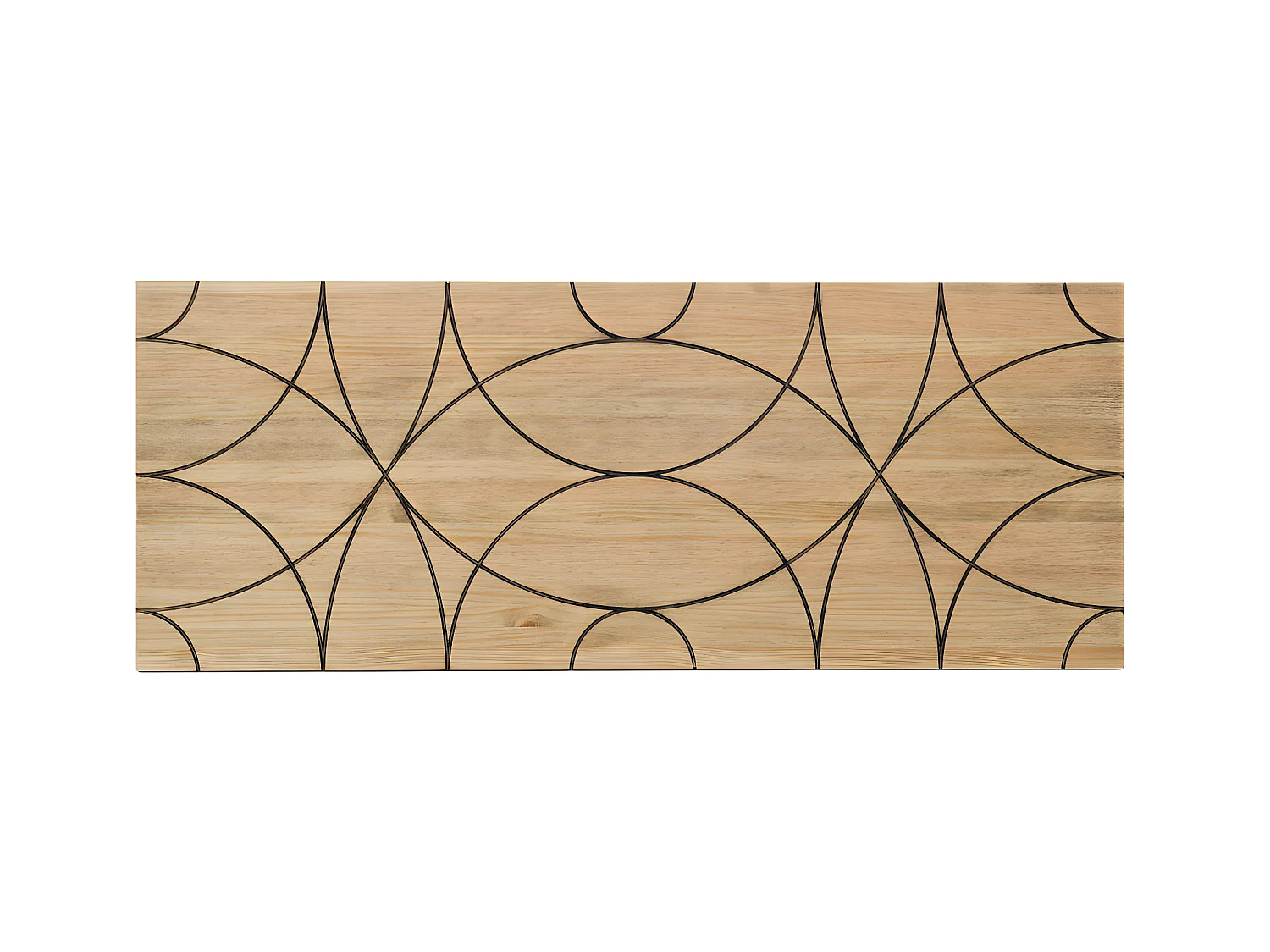 Tête de lit en bois massif de pin. Circles. 160X60cm