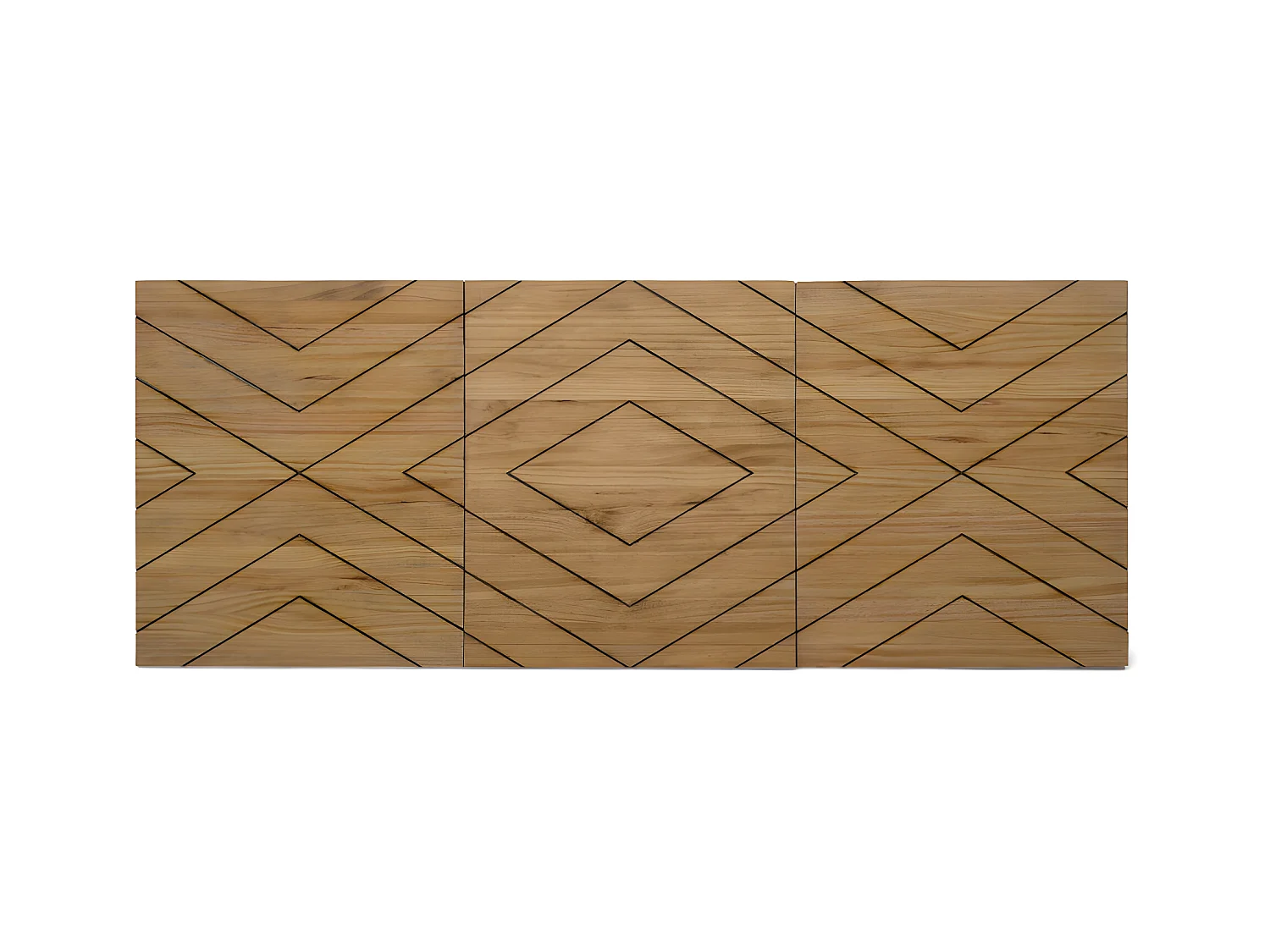 Tête de lit en bois massif de pin. Modèle Losange 150X60x1,8cm.
