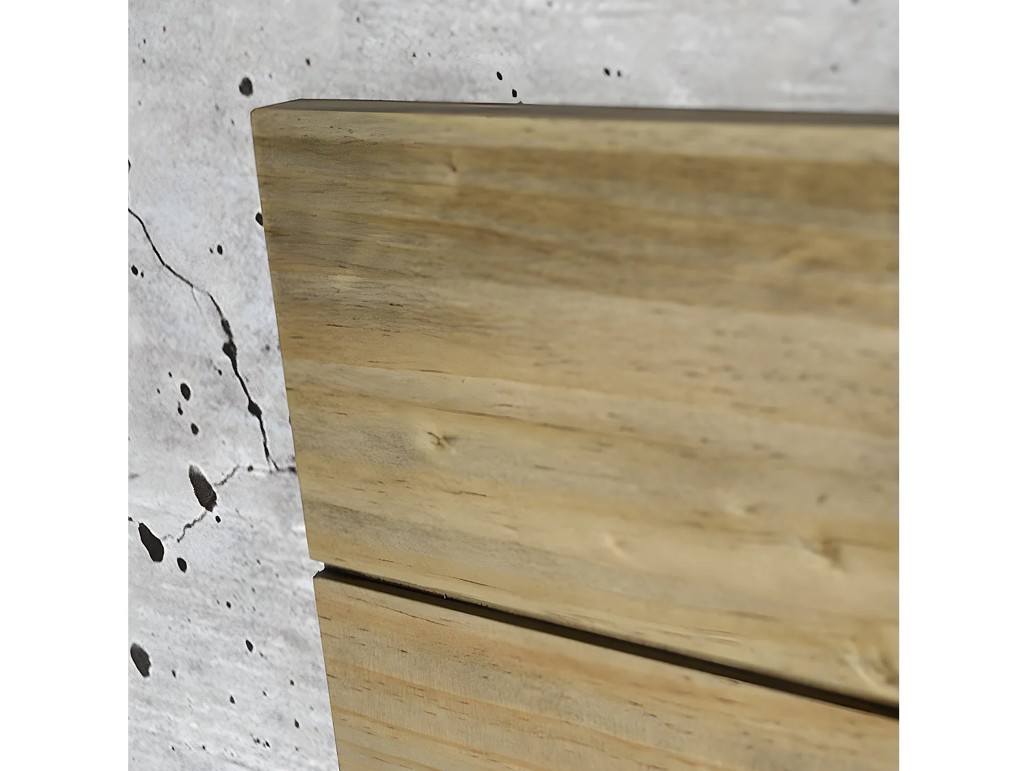 Tête de lit en bois massif de pin.  4 baguettes. 160X60x1,8cm.