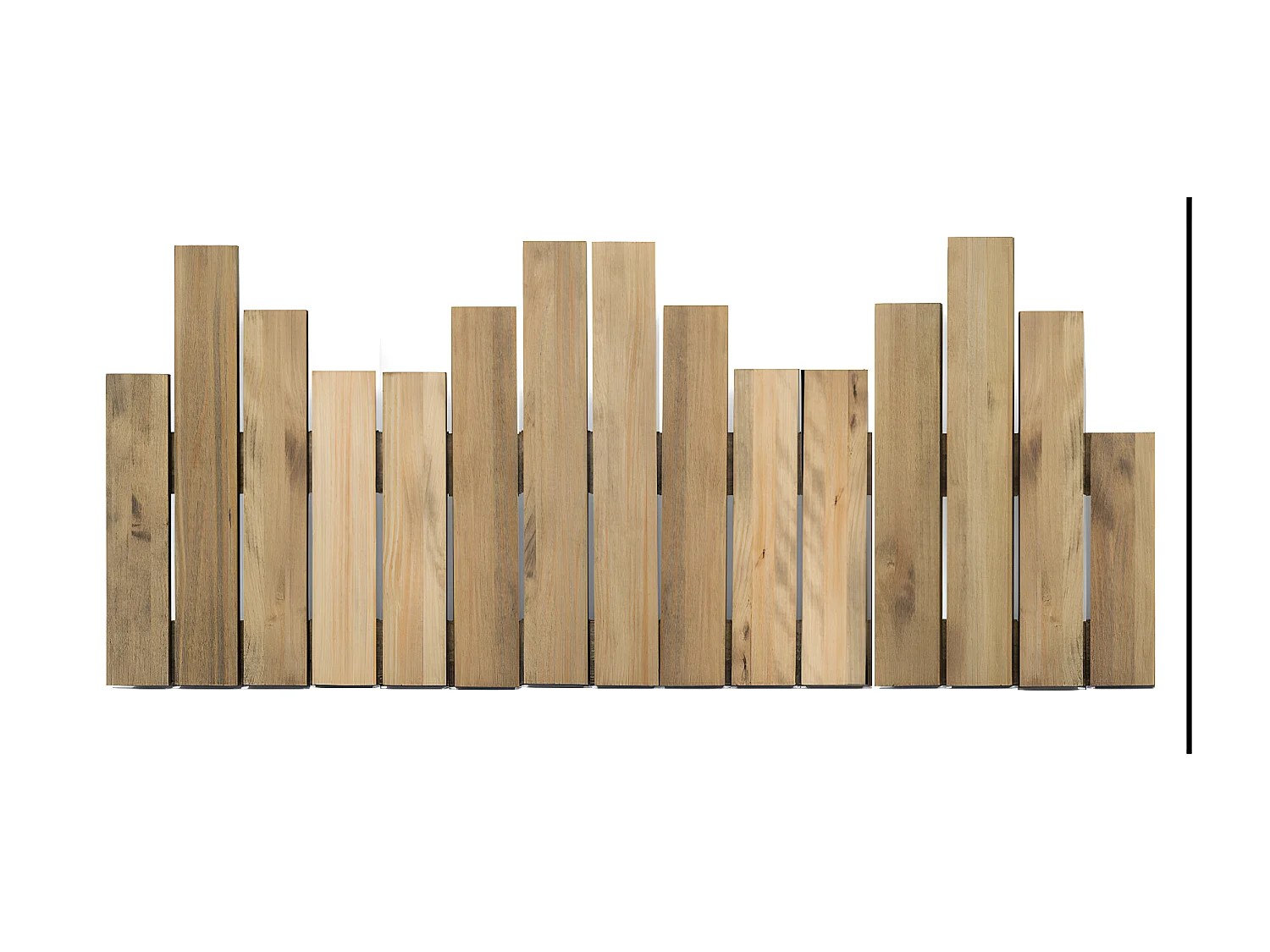 Tête de lit en bois massif de pin. Palisade. 161X60cm