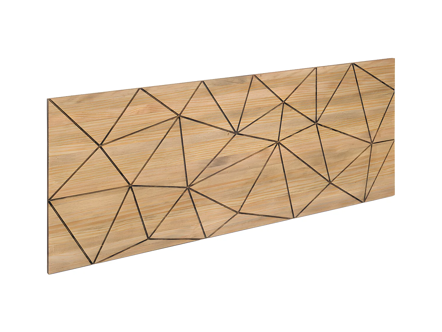 Tête de lit en bois massif de pin. Triangles. 150X60cm