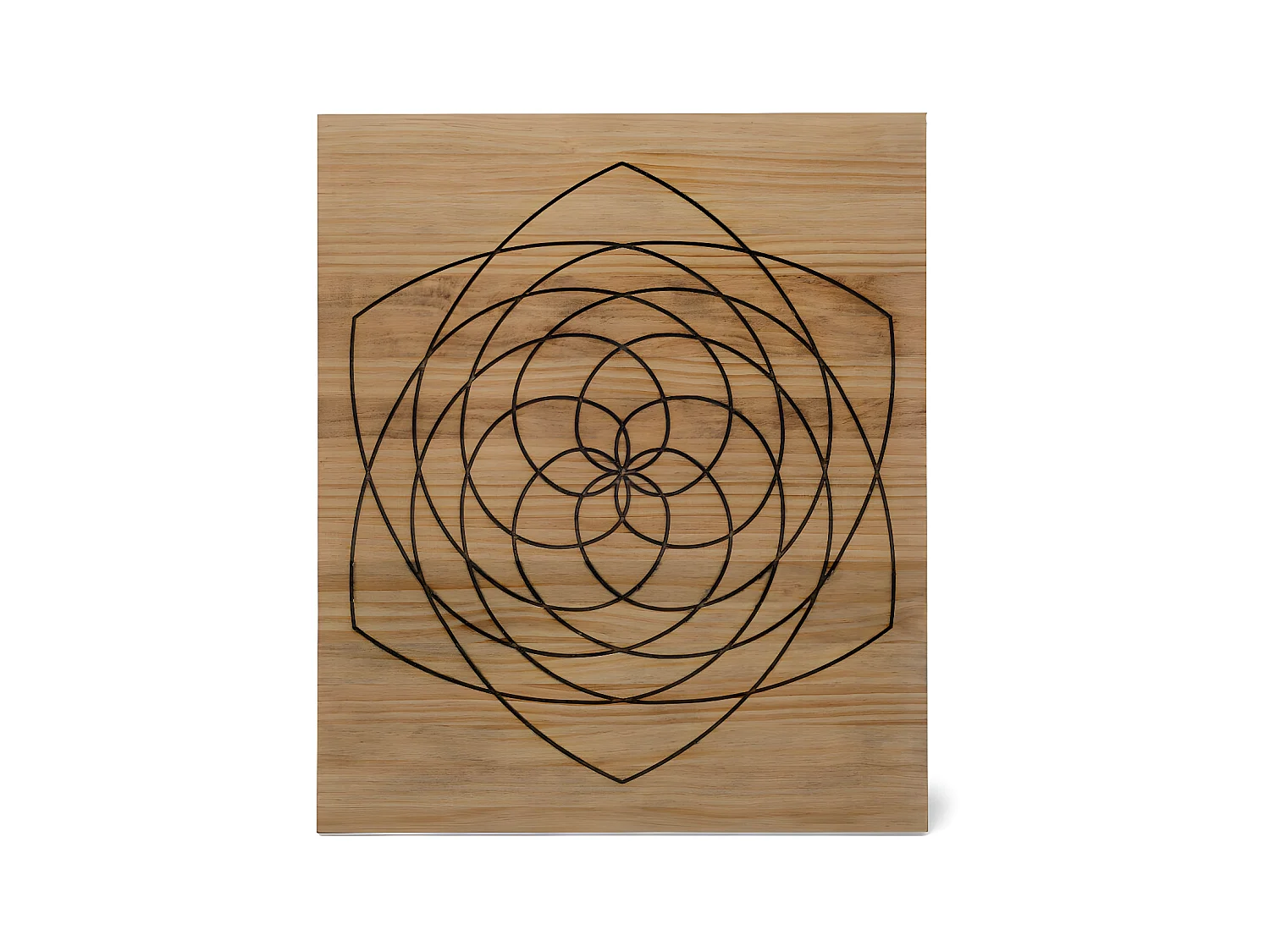 Tête de lit en bois massif de pin. Modèle Symétrie 150X60x1,8cm.