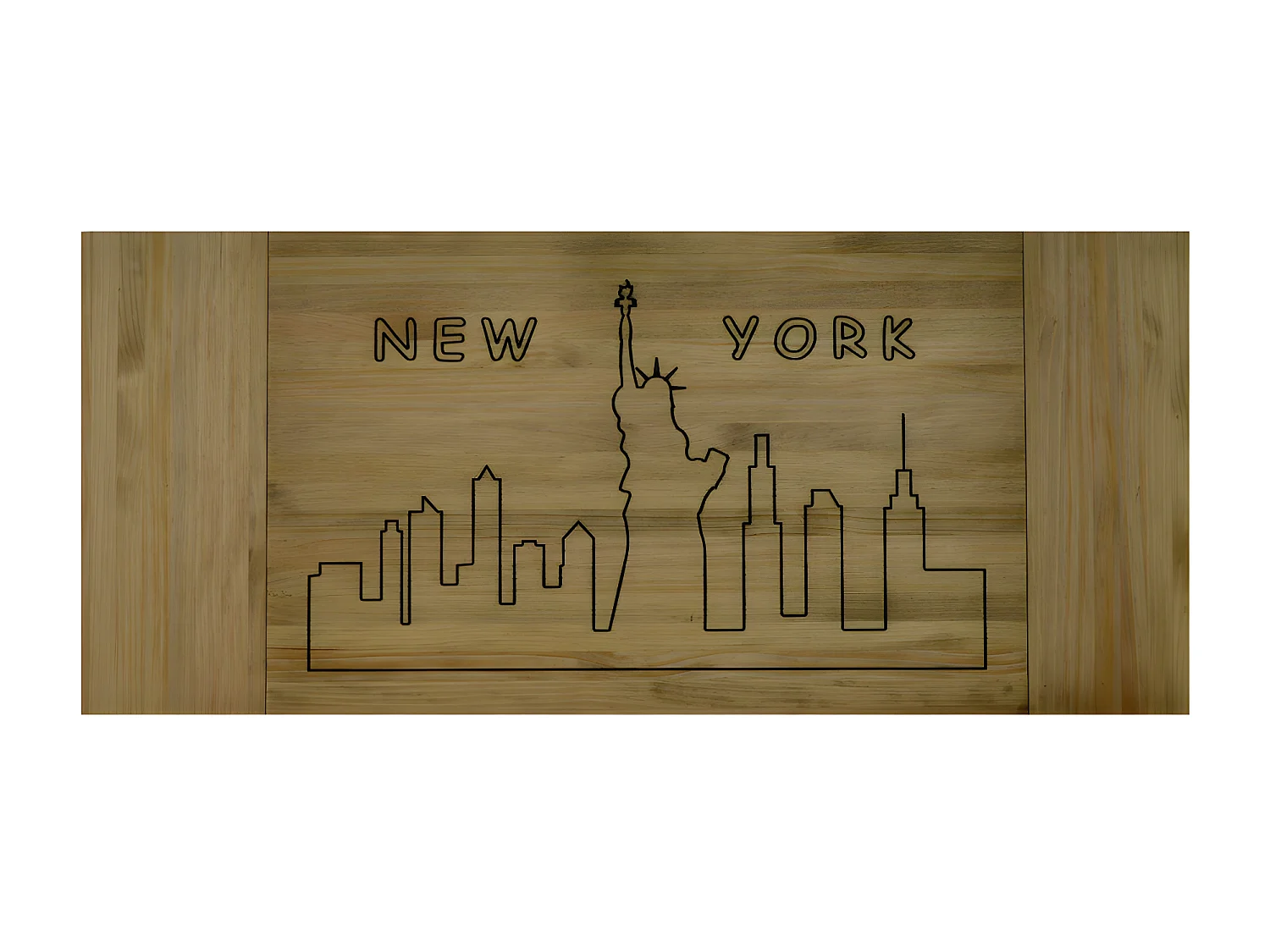 Tête de lit ECO. New York 2 3P. 160X60cm  Bois massif de pin.  Vieilli