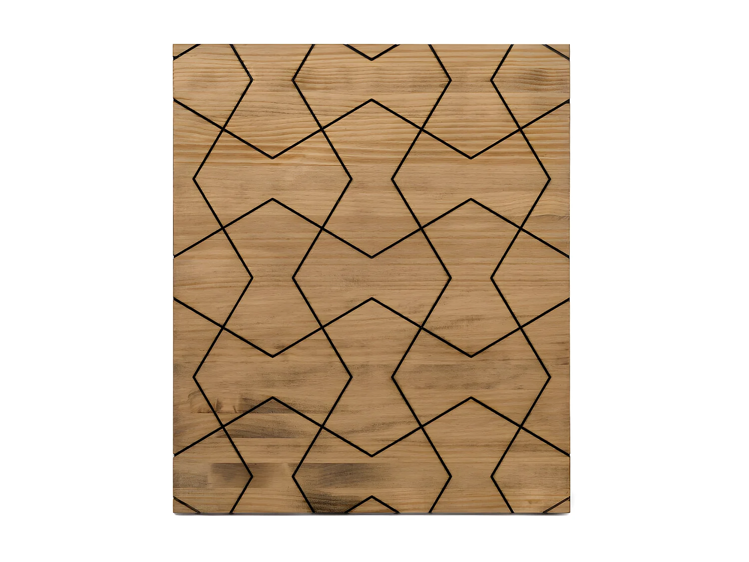 Tête de lit en bois massif de pin. Modèle Optique 180X60x1,8cm.