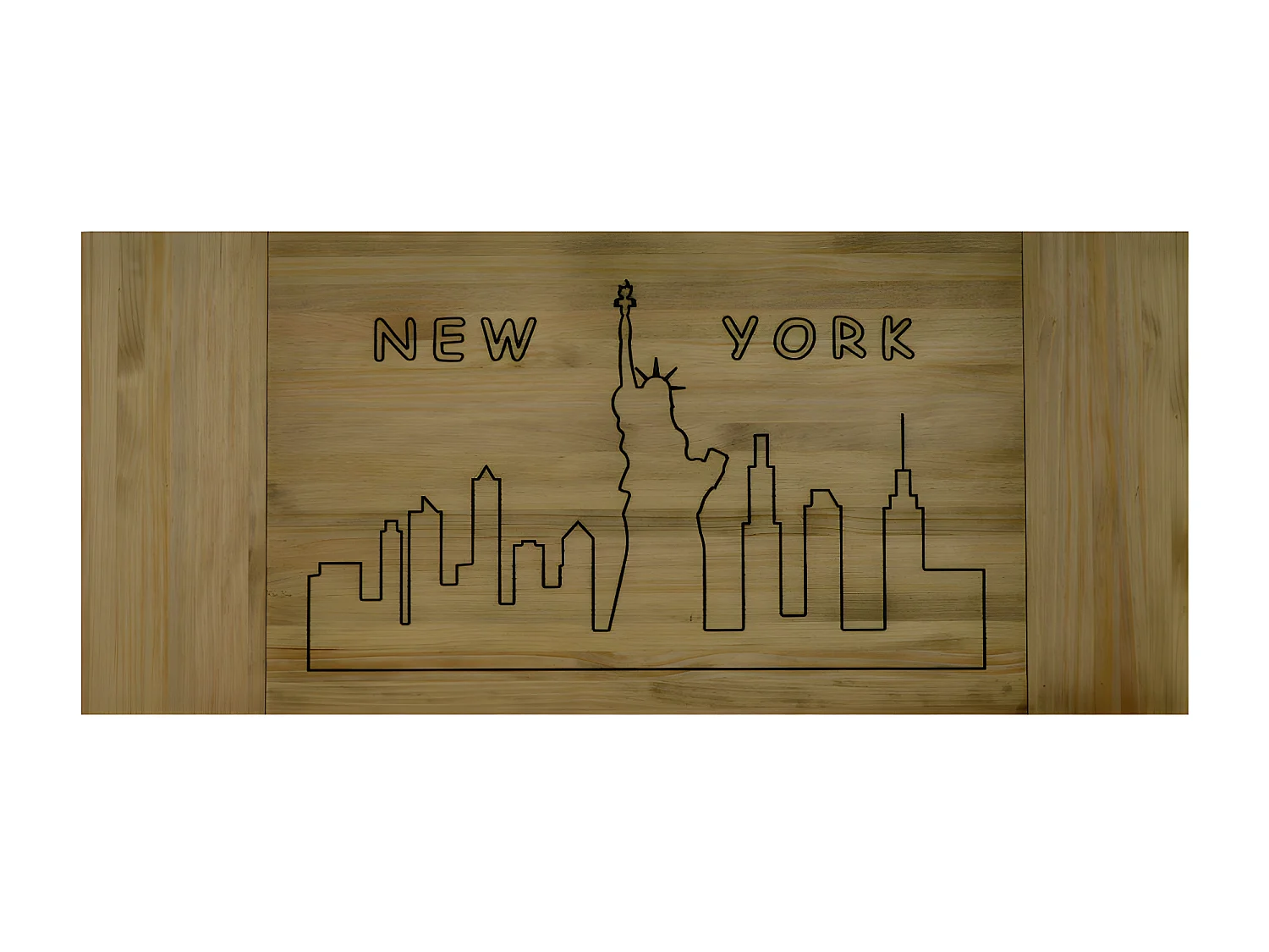 Tête de lit ECO. New York 2 3P. 180X60cm  Bois massif de pin.  Vieilli