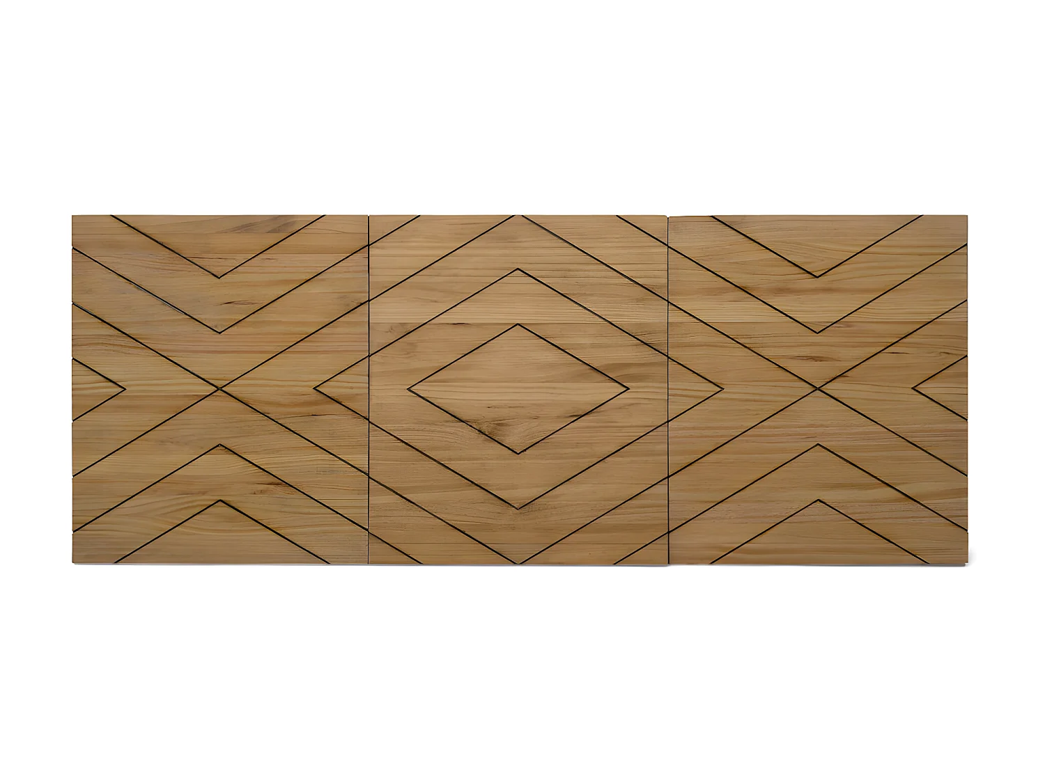 Tête de lit en bois massif de pin. Modèle Losange 180X60x1,8cm.