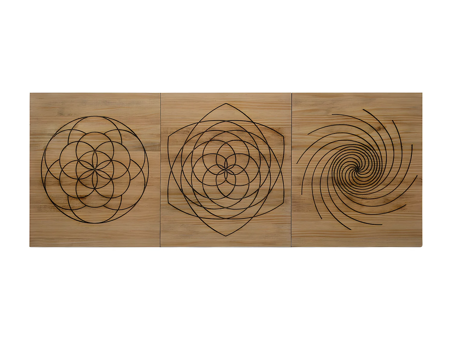 Testiera letto in legno massiccio de pino. Modello Simmetria. Legno invechiatto in stile industriale. 180cmx60cm.