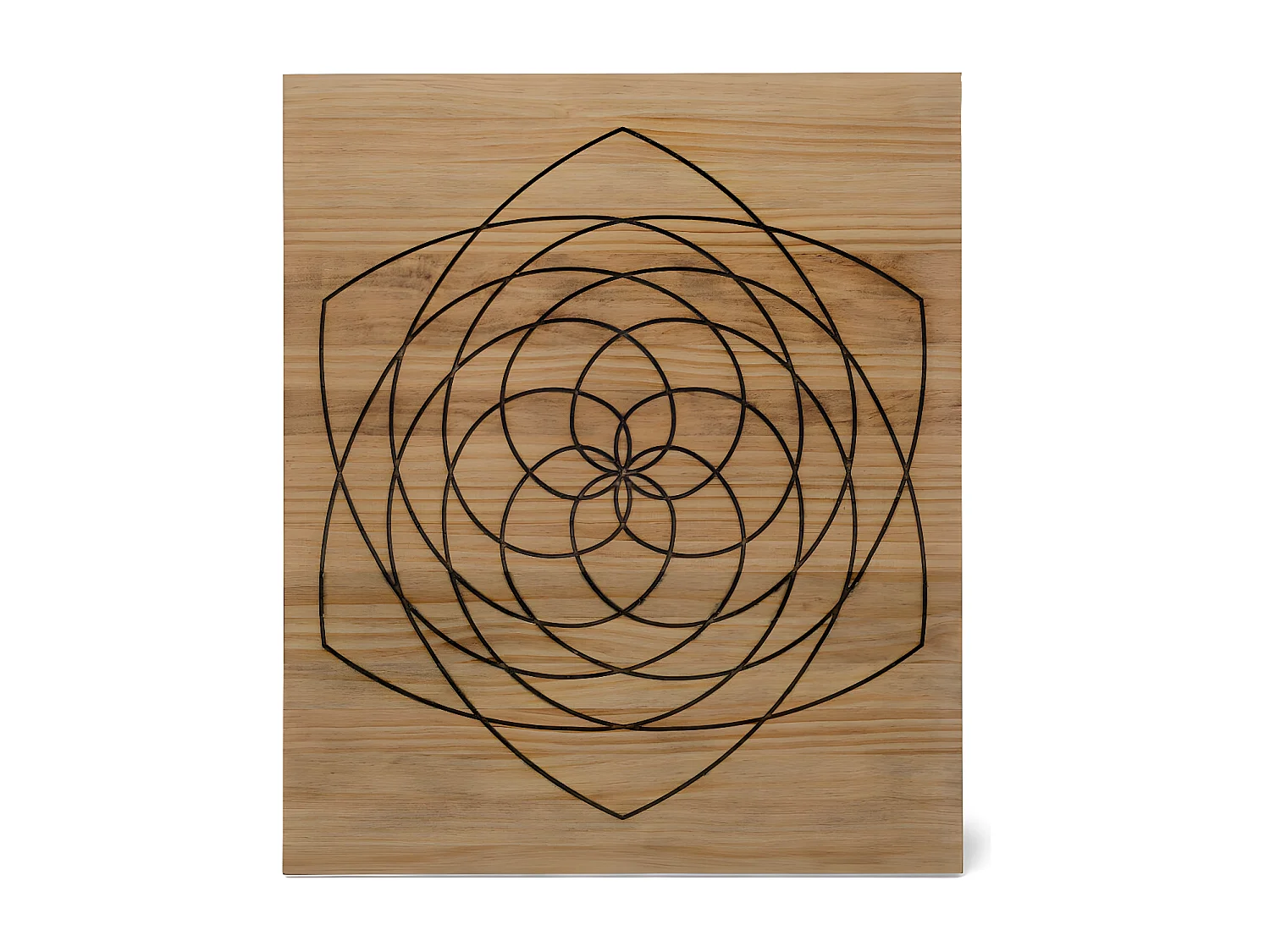 Testiera letto in legno massiccio de pino. Modello Simmetria. Legno invechiatto in stile industriale. 180cmx60cm.