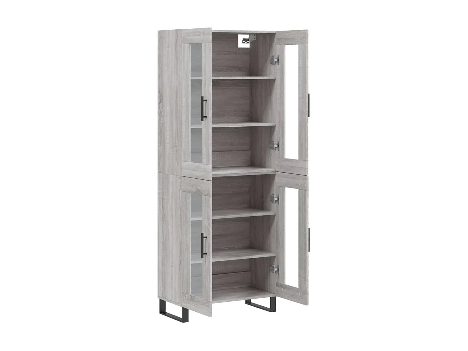 Sonoma hohes Sideboard grau 69,5x34x180 cm Holzwerkstoff