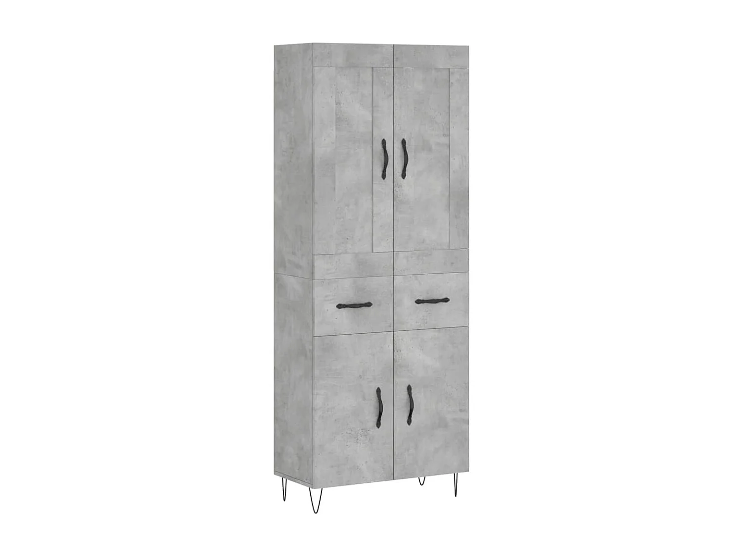 Credenza alta Grigio cemento 69,5x34x180 cm MDF