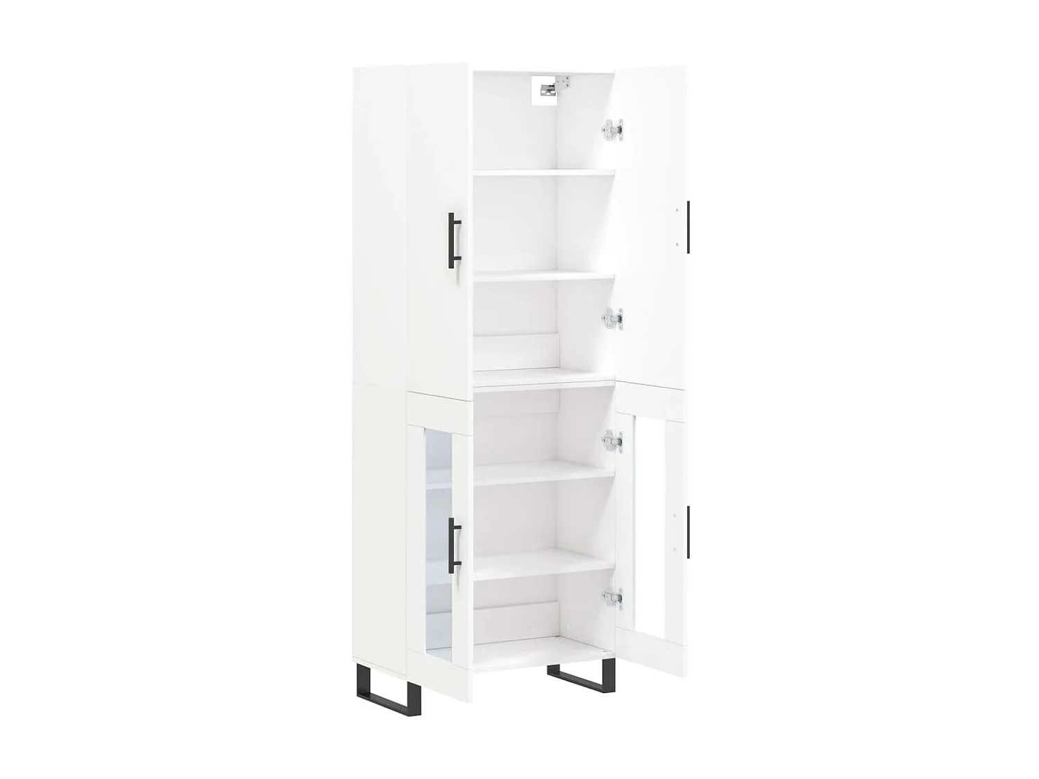 Hohes Sideboard Weiß 69,5 x 34 x 180 cm Holzwerkstoff