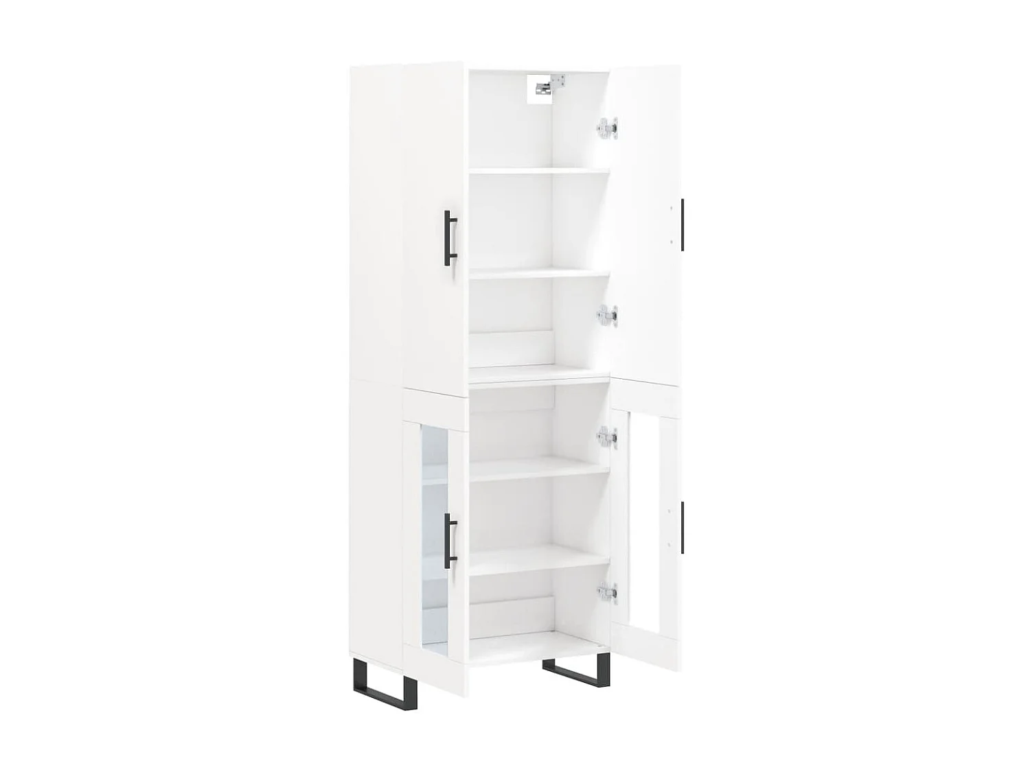 Hohes Sideboard Weiß 69,5 x 34 x 180 cm Holzwerkstoff