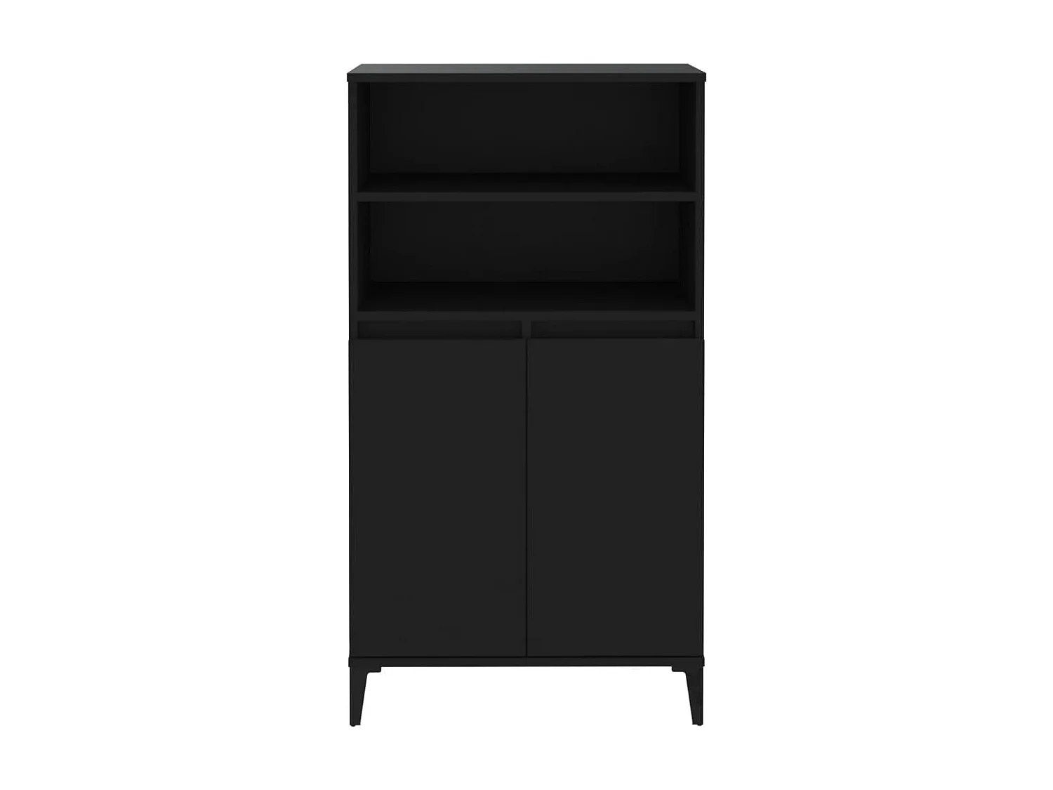 Buffet haut Noir 60x36x110 cm Bois d'ingénierie