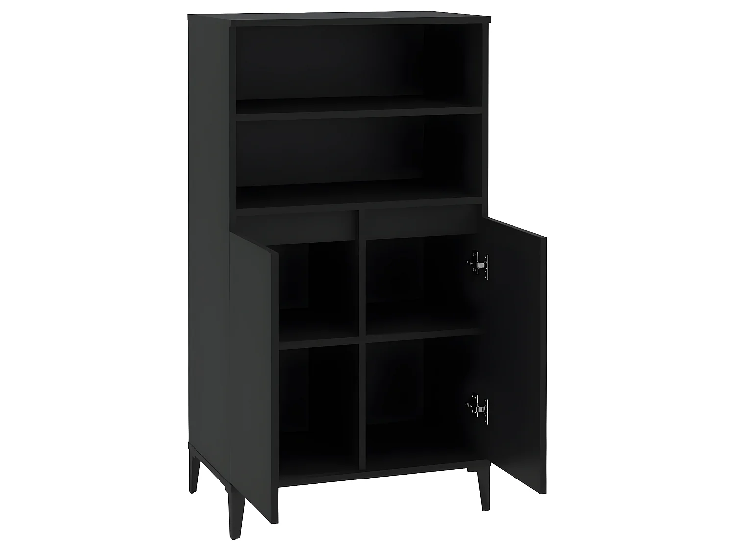 Buffet haut Noir 60x36x110 cm Bois d'ingénierie