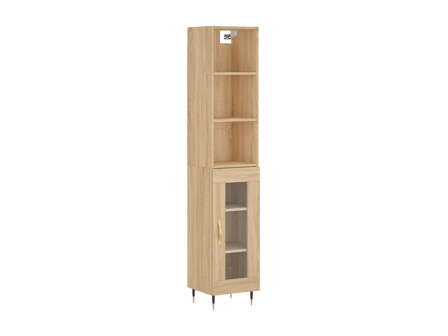 Buffet haut Chêne sonoma 34,5x34x180 cm Bois d'ingénierie