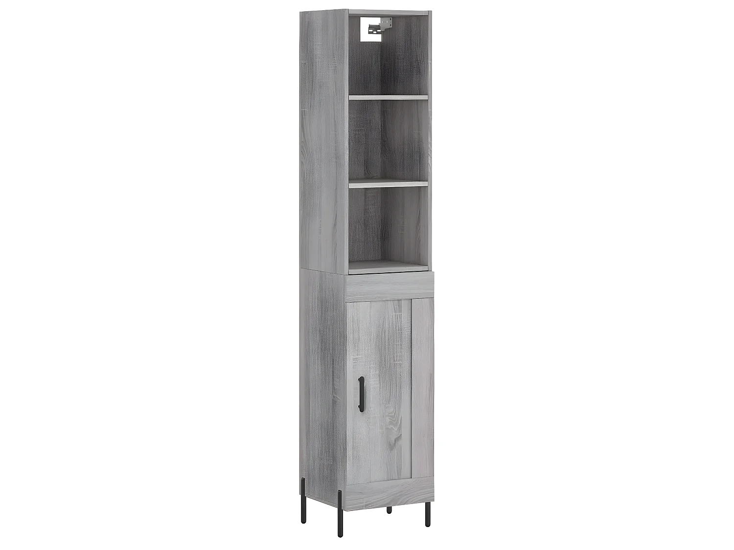 Buffet haut Sonoma gris 34,5x34x180 cm Bois d'ingénierie