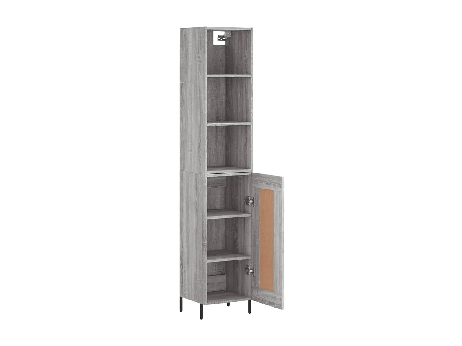 Buffet haut Sonoma gris 34,5x34x180 cm Bois d'ingénierie