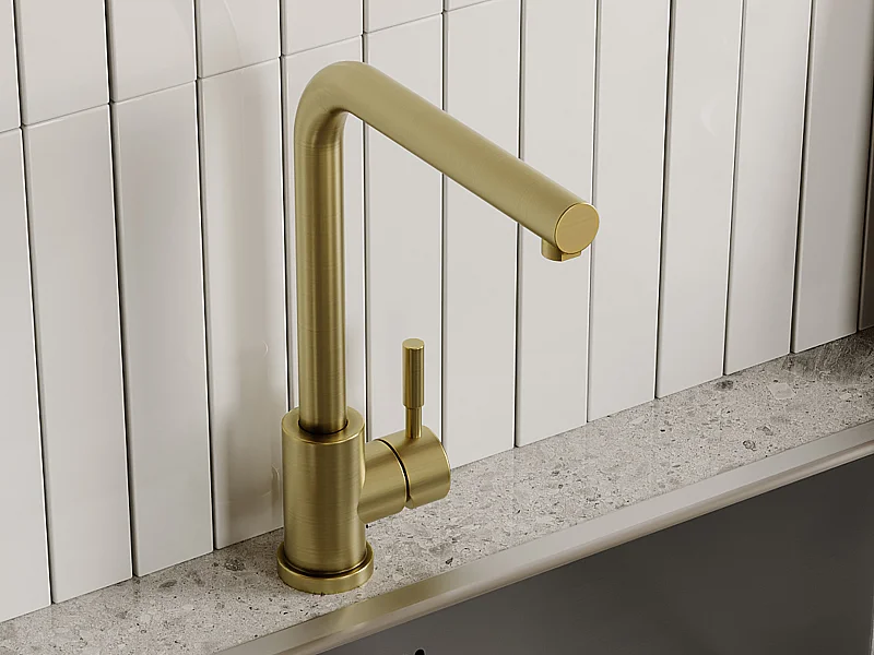 Robinet de cuisine en acier inoxydable - Doré - ROFILA