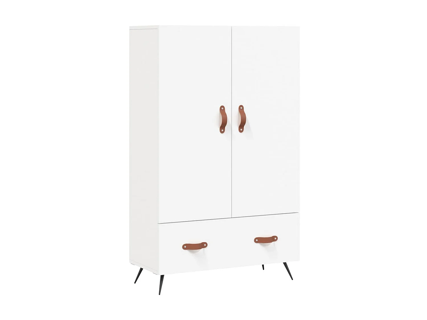 Weißes hohes Sideboard 69,5 x 31 x 115 cm, Holzwerkstoff