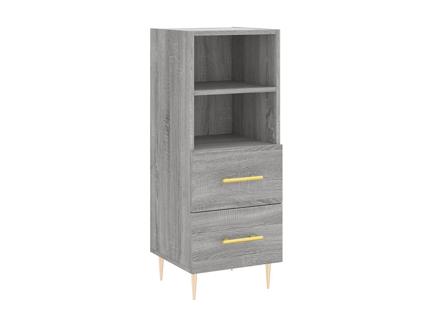 Buffet haut Sonoma gris 34,5x34x180 cm Bois d'ingénierie