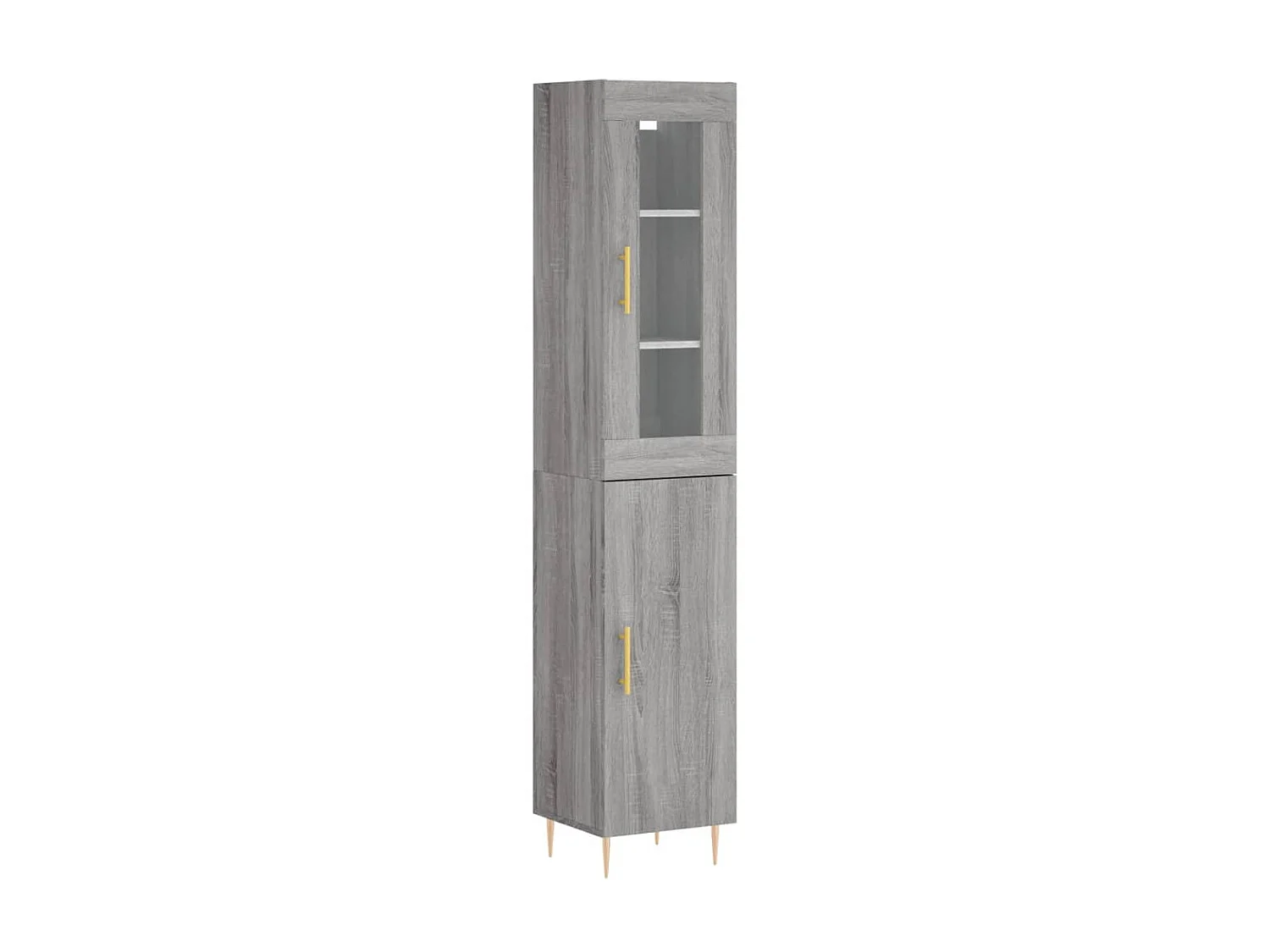 Buffet haut Sonoma gris 34,5x34x180 cm Bois d'ingénierie