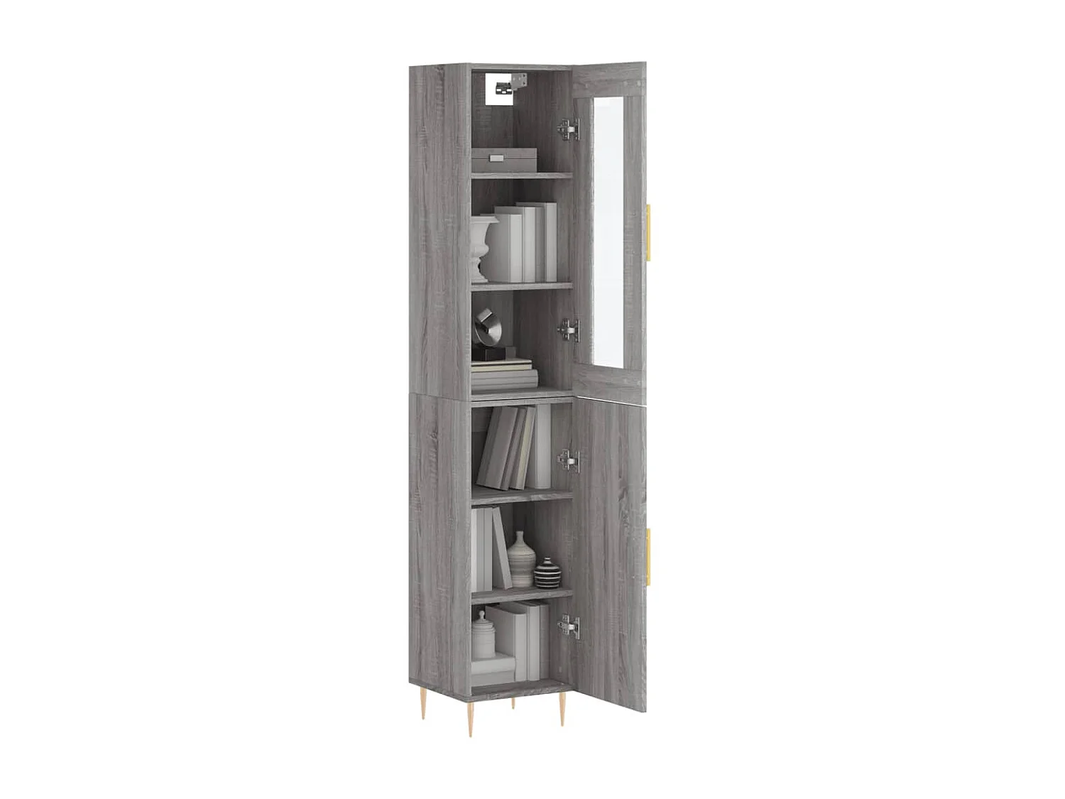 Buffet haut Sonoma gris 34,5x34x180 cm Bois d'ingénierie