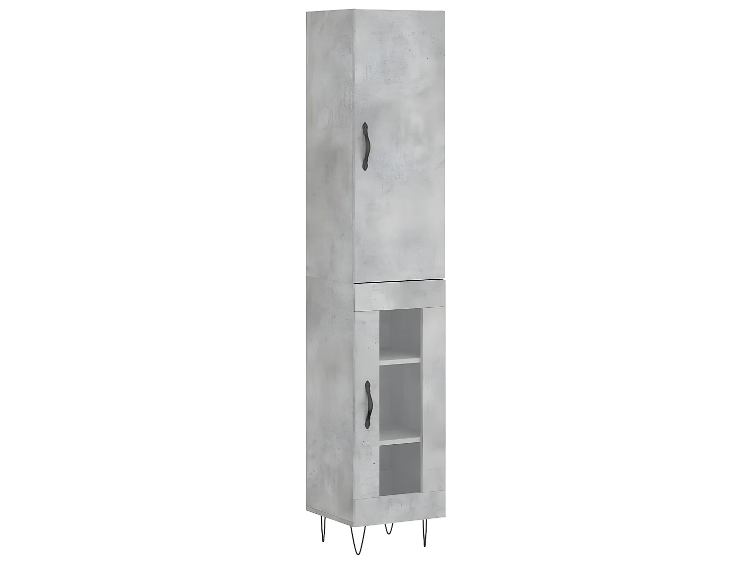 Credenza alta Grigio cemento 34,5x34x180 cm MDF