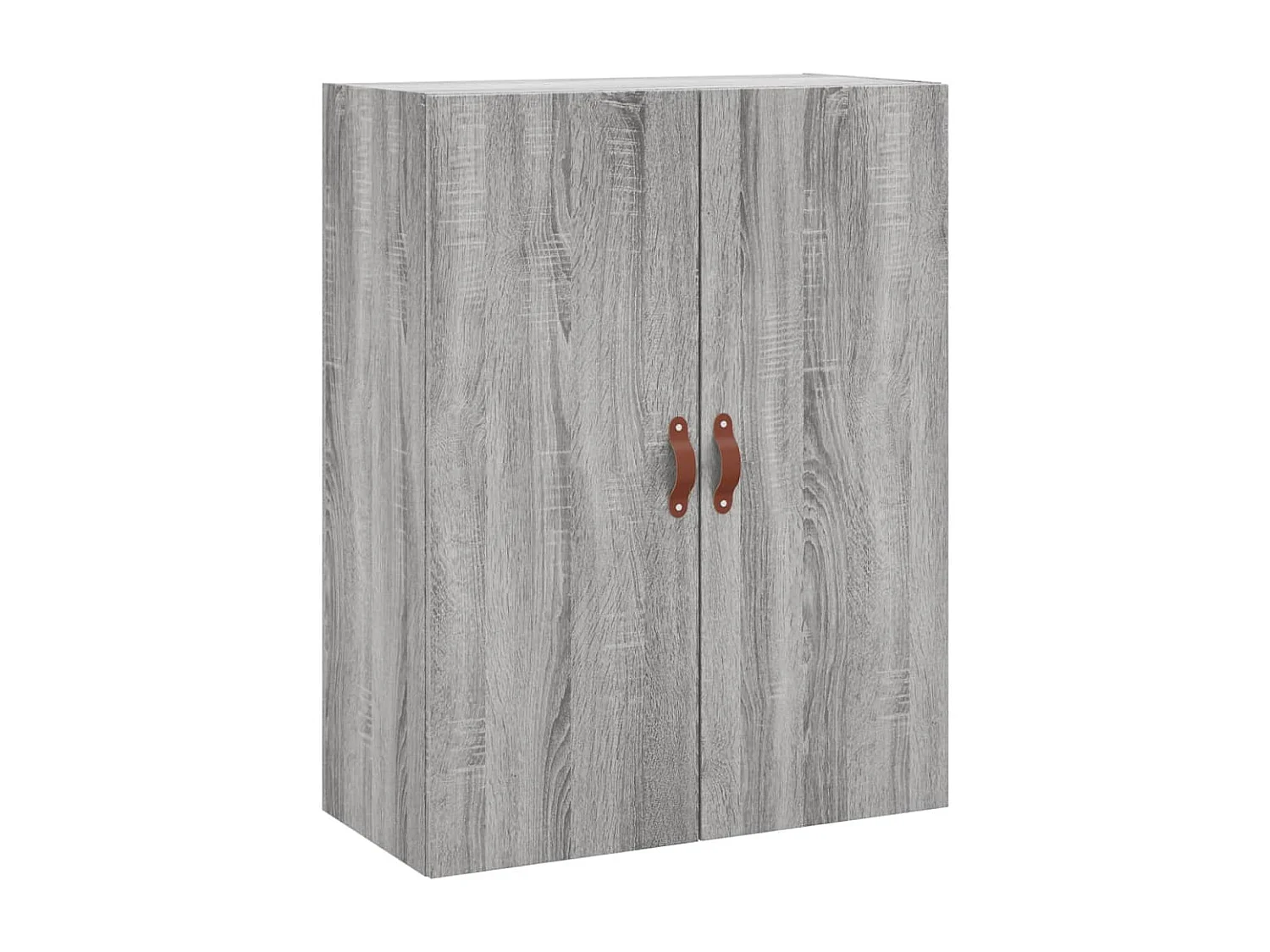 Aparador alto Sonoma gris 69,5x34x180 cm madera contrachapada