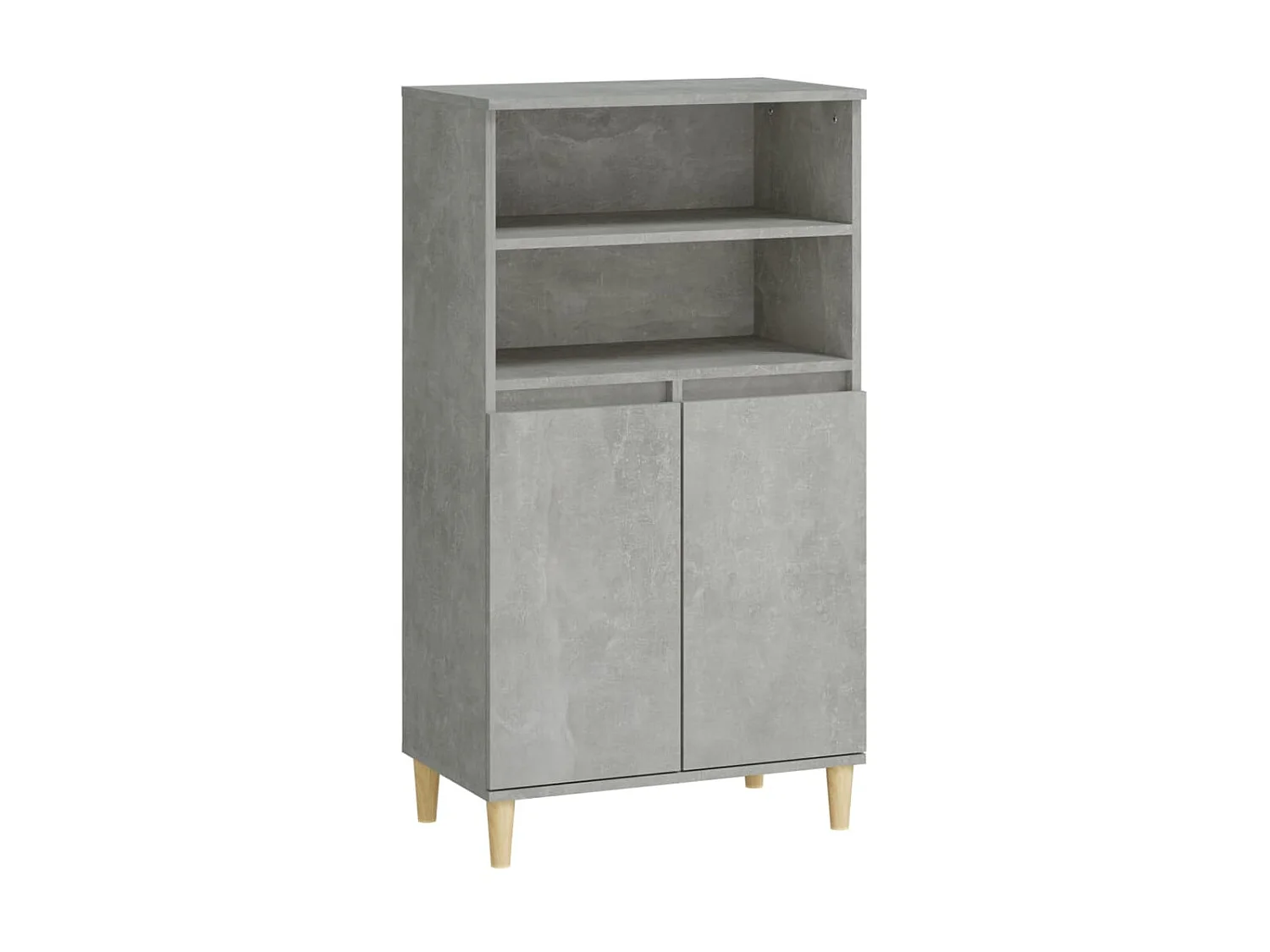 Buffet haut Gris béton 60x36x110 cm Bois d'ingénierie