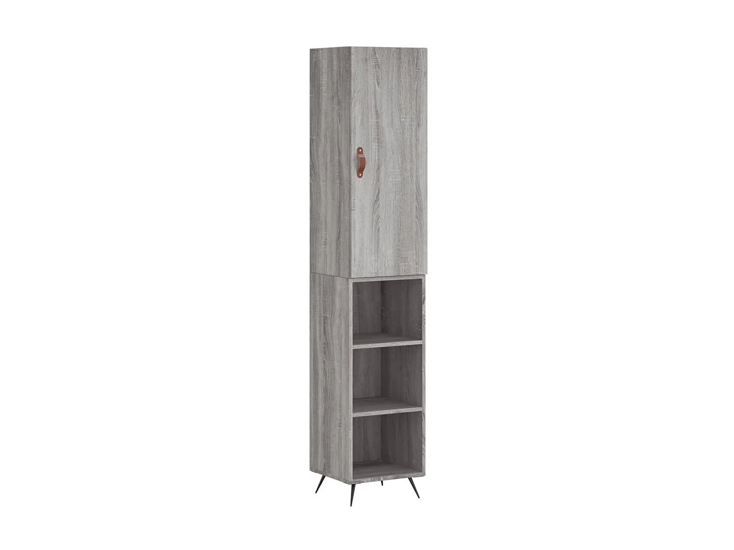 Sonoma hohes Sideboard grau 34,5x34x180 cm Holzwerkstoff