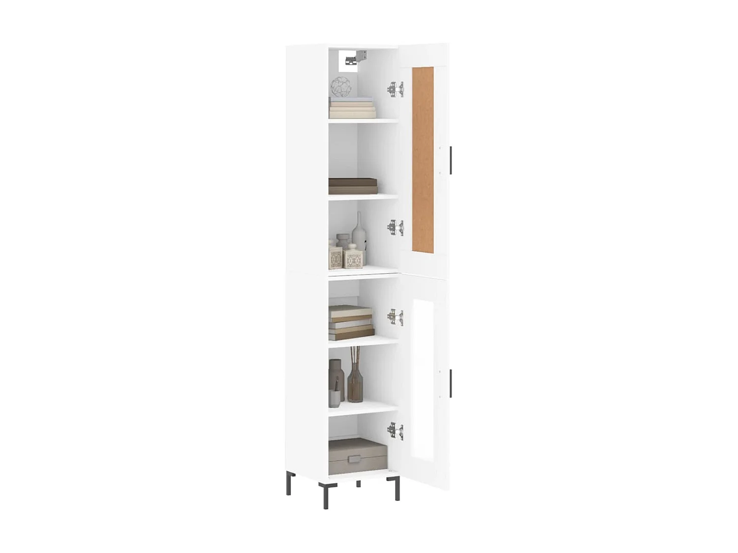 Aparador alto Blanco 34,5x34x180 cm Madera contrachapada